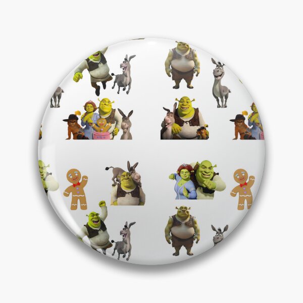 Item preview, Shrek characters, Gingerbread Man, Donkey, and Dragon in different poses designed and sold by TJprint.