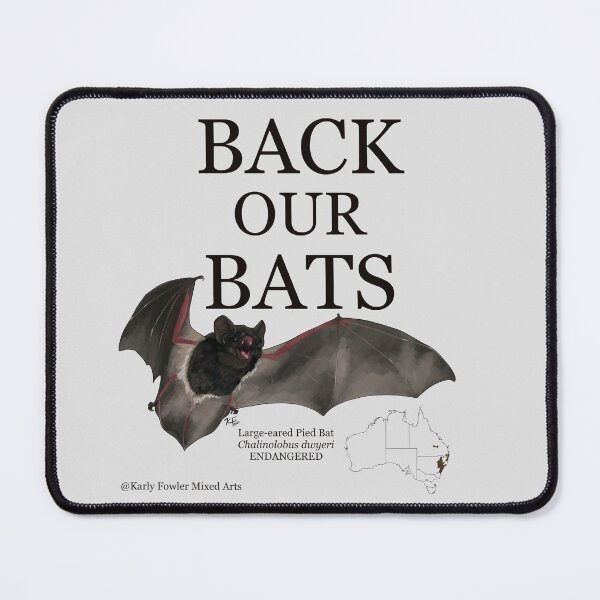 Item preview, Back Our Bats: Large-eared Pied Bat designed and sold by KarlyFMixedArts.