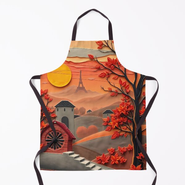 Item preview, Golden Autumn Paris Scene in Papier-Mâché designed and sold by AHMEDMAMADO.