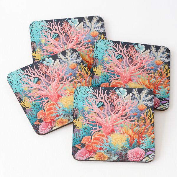 Item preview, Citrus Coral Reef Digital Artwork designed and sold by zolarche.