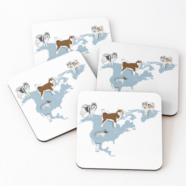 Item preview, "Map of Dogs in North America" designed and sold by kaoyhhan.