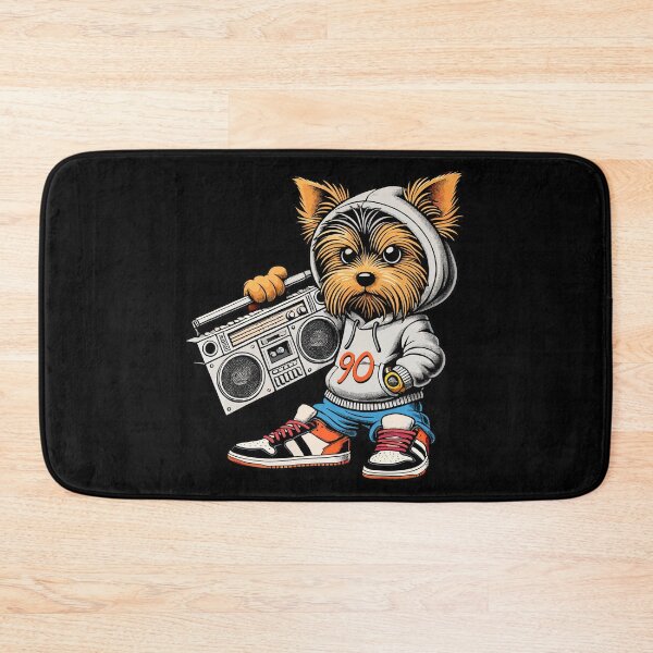 Item preview, 90s Ghettoblaster Yorkshire Terrier Dog Gift designed and sold by Pineapple-Tree.