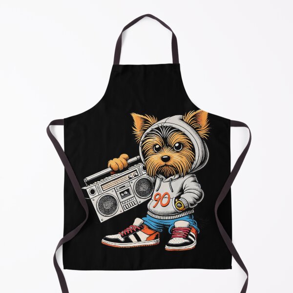 Item preview, 90s Ghettoblaster Yorkshire Terrier Dog Gift designed and sold by Pineapple-Tree.