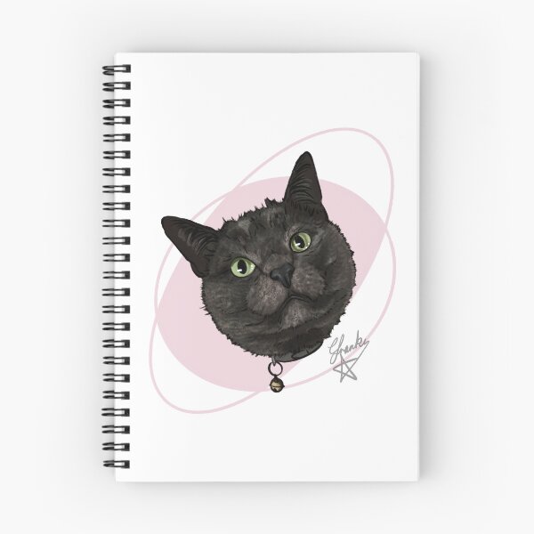 Item preview, black cat with a bell: rescue cat designed and sold by Made-by-Anxiety.
