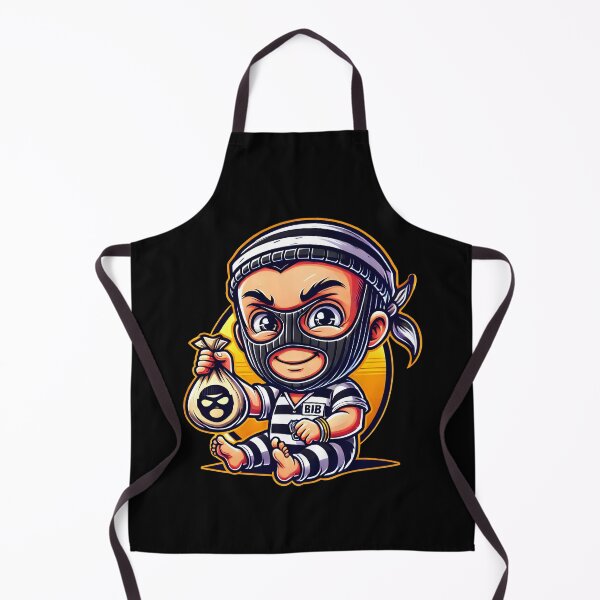 Item preview, Funny baby face bandit Cartoon - Cute Criminal Art" designed and sold by DrawHandArt.