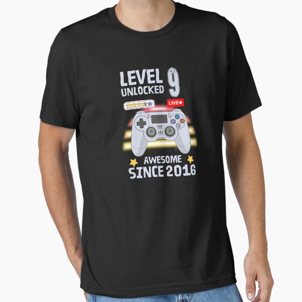 Leveled Up I'm 9th Nine Years T-Shirt Emoji Birthday Gift Leveled Up I'm 9th Nine Years T-Shirt Emoji Birthday Gift