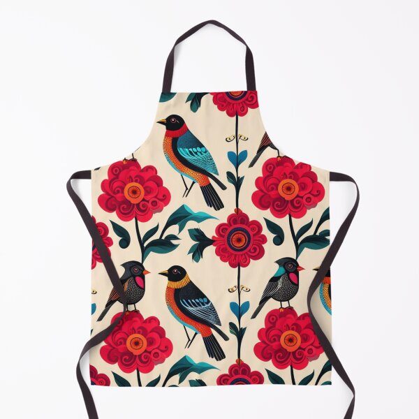 Item preview, Vivid digital illustration of colorful birds and flowers designed and sold by Sigtrix.