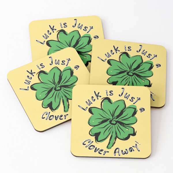 Item preview, Vintage Four Leaf Clover: Luck is Just a Clover Away!(draw with fingers)  designed and sold by CoolEnthusias.