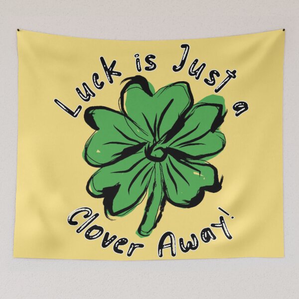 Item preview, Vintage Four Leaf Clover: Luck is Just a Clover Away!(draw with fingers)  designed and sold by CoolEnthusias.