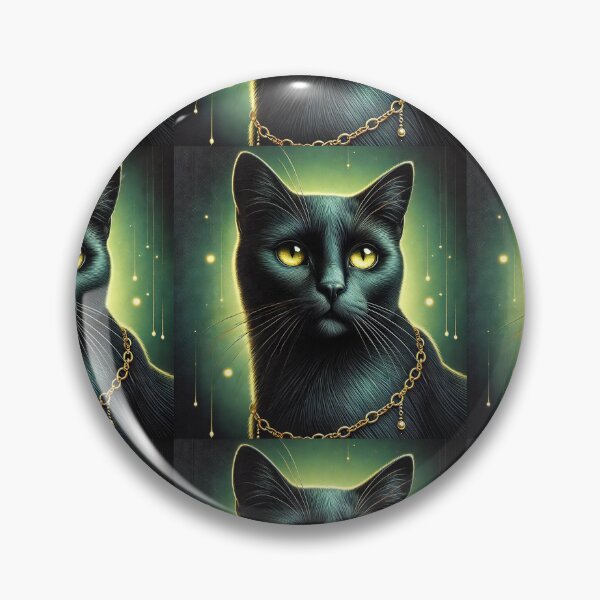 Item preview, The Midnight Majesty: A Black Cat's Enigmatic Glow designed and sold by Meta2Physical.