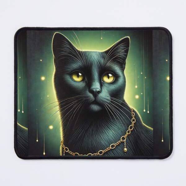 Item preview, The Midnight Majesty: A Black Cat's Enigmatic Glow designed and sold by Meta2Physical.