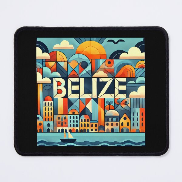 Item preview, Belize Adventure Cubism Art – Tropical Fun for Travel Lovers designed and sold by OzzFrequency.