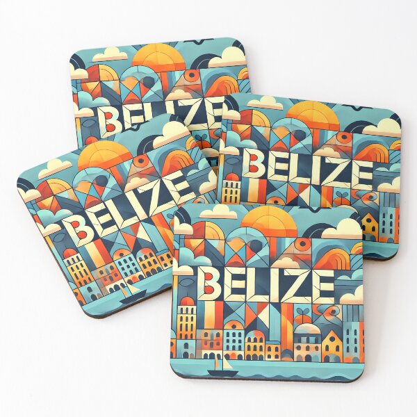 Item preview, Belize Adventure Cubism Art – Tropical Fun for Travel Lovers designed and sold by OzzFrequency.