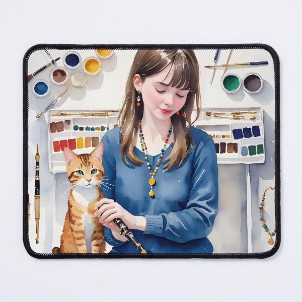 Item preview, Cat With the Girl in the Studio designed and sold by Nira Dabush.