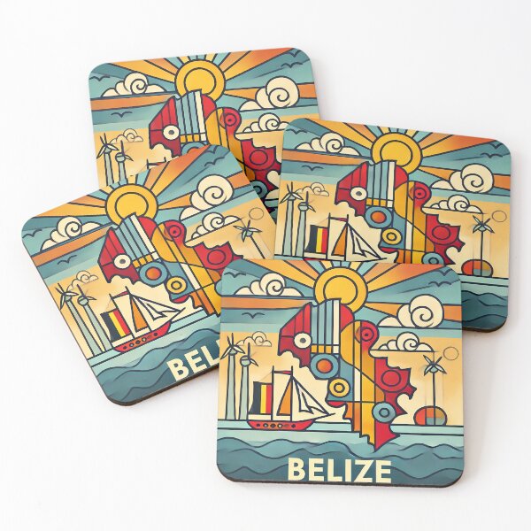 Item preview, Belize Adventure Cubism Art – Tropical Fun for Travel Lovers designed and sold by OzzFrequency.