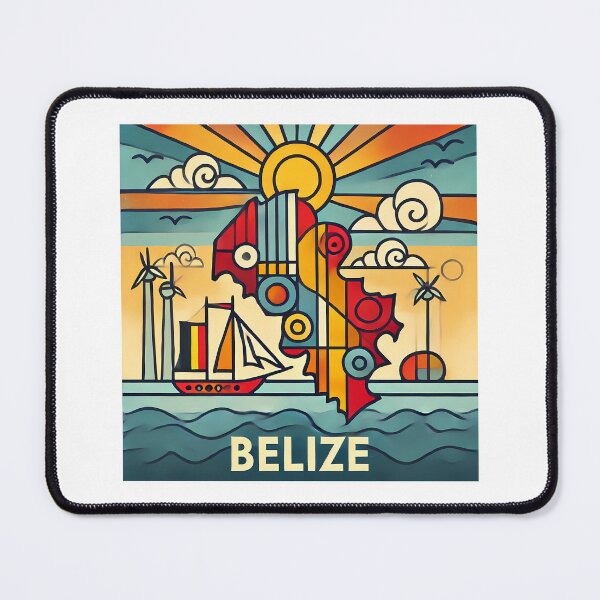 Item preview, Belize Adventure Cubism Art – Tropical Fun for Travel Lovers designed and sold by OzzFrequency.
