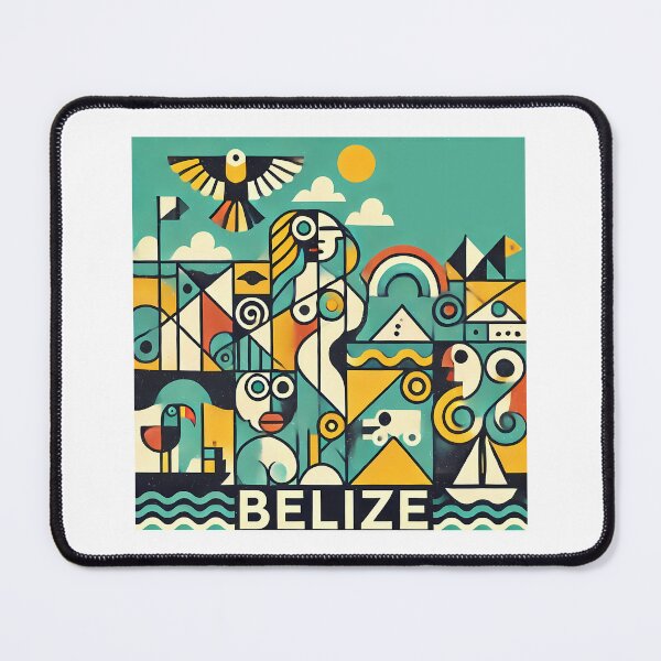 Item preview, Belize Adventure Cubism Art – Tropical Fun for Travel Lovers designed and sold by OzzFrequency.