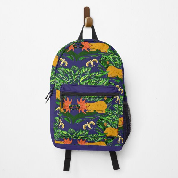 Item preview, Fierce Lions and Tropical Birds in Dark Jungle Night Pattern designed and sold by Wewzor86.