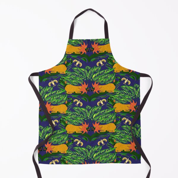 Item preview, Fierce Lions and Tropical Birds in Dark Jungle Night Pattern designed and sold by Wewzor86.