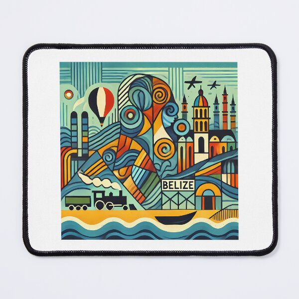 Item preview, Belize Adventure Cubism Art – Tropical Fun for Travel Lovers designed and sold by OzzFrequency.