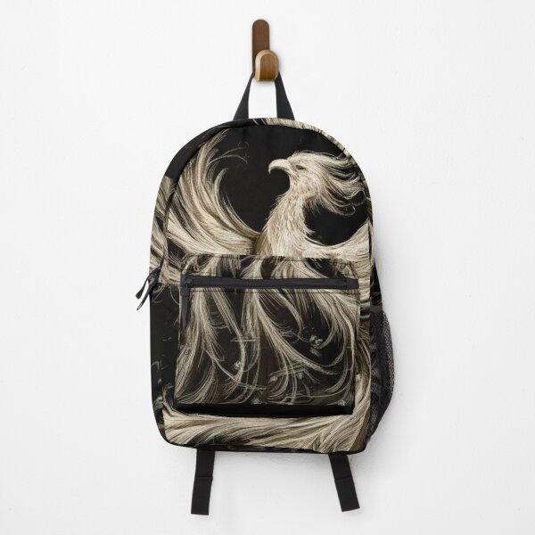 Item preview, Captivating Black and White Phoenix | Mythical Wildlife Art designed and sold by WildStroke.