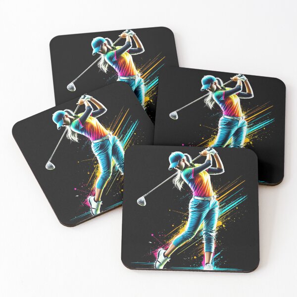 Item preview, Colorful Golf Player Golfer Girls designed and sold by Kimberley King Art  King Art.