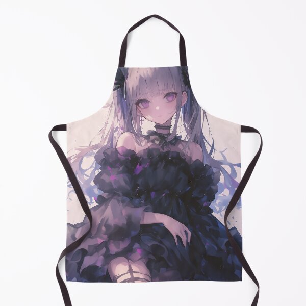 Item preview, Mysterious girl in a black dress with long flowing hair and mesmerizing purple eyes designed and sold by Kawai Anime Shop.