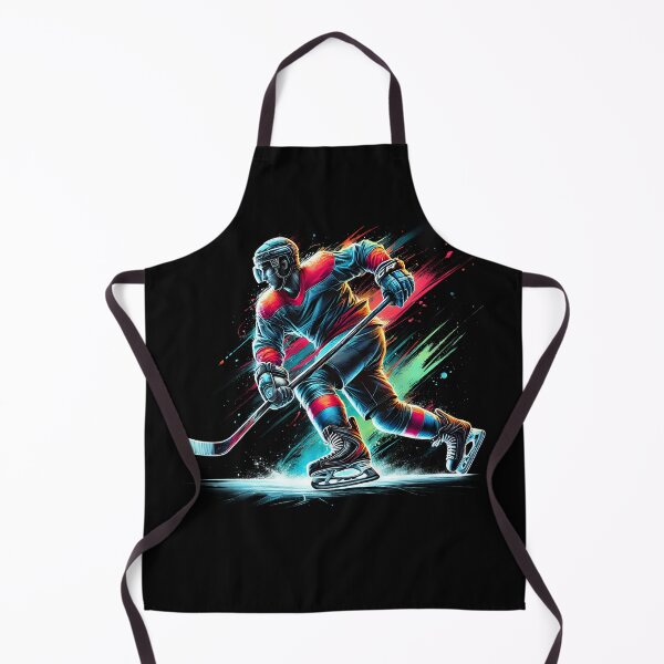 Item preview, Colorful Ice Hockey Player Men designed and sold by Kimberley King Art King Art.