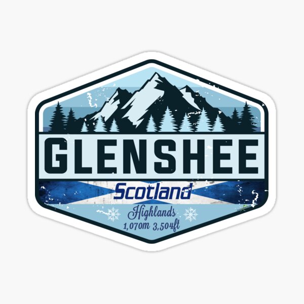 Item preview, Glenshee Scotland UK Ski Sticker T-Shirt 01 designed and sold by OuterShellUK.