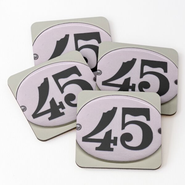 Item preview, Number 45 porcelain enamel sign  designed and sold by Ponted.