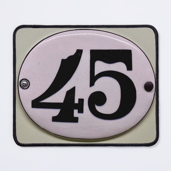 Item preview, Number 45 porcelain enamel sign  designed and sold by Ponted.