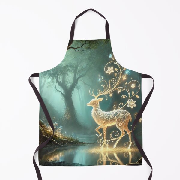 Item preview, Enchanted Glowing Deer in a Mystery Forest designed and sold by Desireehaz.