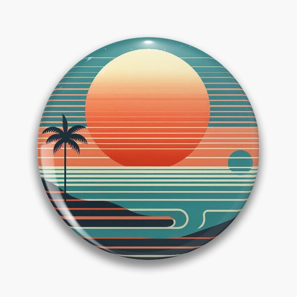 Item preview, Minimalistic retro sunset at the beach designed and sold by Silbays.