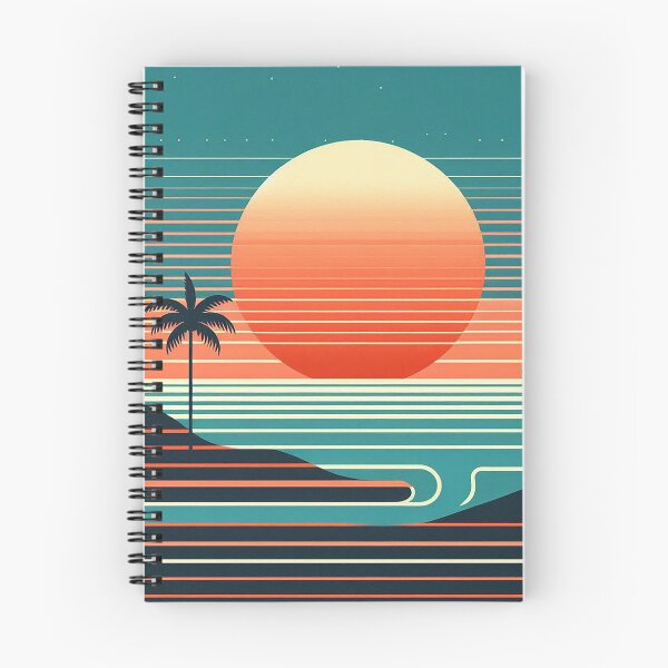 Item preview, Minimalistic retro sunset at the beach designed and sold by Silbays.