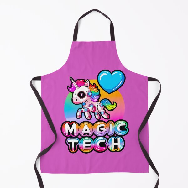 Item preview, Rainbow Robot Unicorn - Kawaii Cyberpunk Magic Tech Art with Heart designed and sold by ObjCrea123.