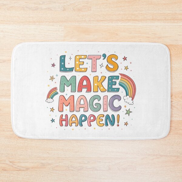 Item preview, Whimsical Rainbow Typography: "Let’s Make Magic Happen!" designed and sold by Pattamo1.