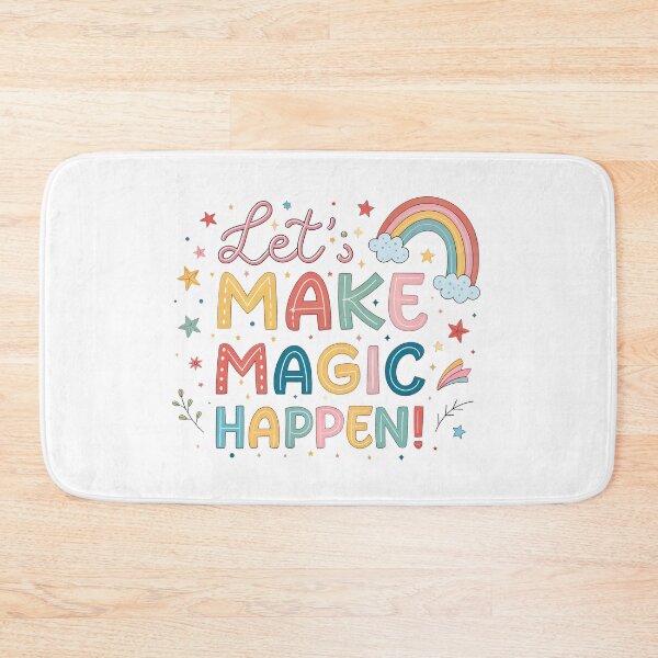 Item preview, Playful Rainbow Typography: "Let’s Make Magic Happen!" designed and sold by Pattamo1.