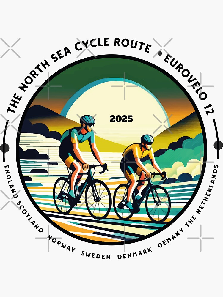 Sticker for Sale avec l'œuvre « Eurovelo 12 véloroute de la mer