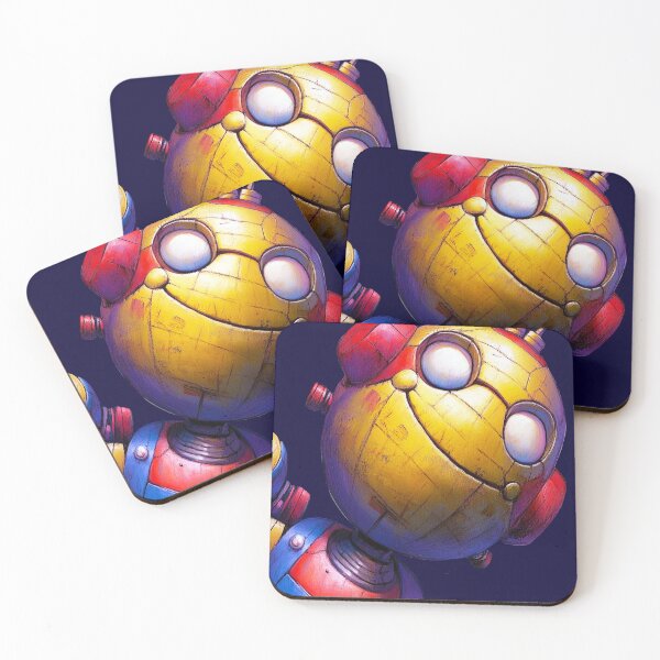 Item preview, Happy Robot. Smiling in Red, blue & yellow. designed and sold by Shoot-The-Moon.
