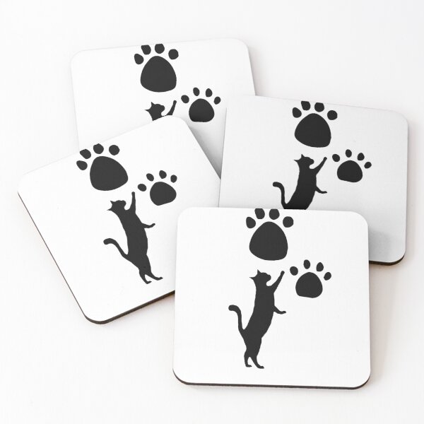 Item preview, Black cat and paws designed and sold by Ketsuruii shop.