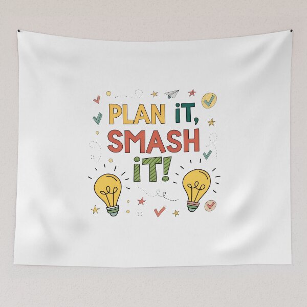 Item preview, Bold Motivational Typography: "Plan It, Smash It!" designed and sold by Pattamo1.