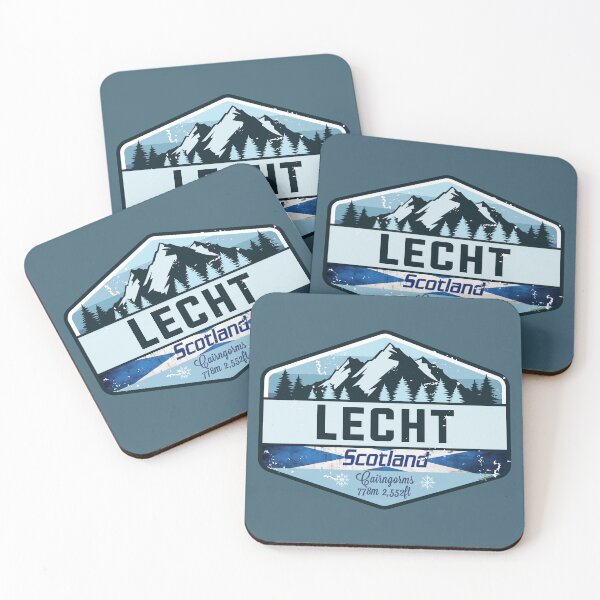 Item preview, Lecht Scotland UK Ski Sticker T-Shirt 01 designed and sold by OuterShellUK.