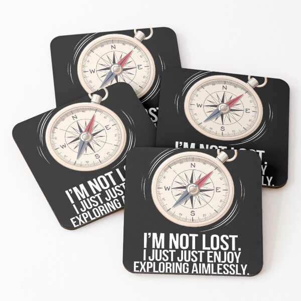Item preview, Funny Compass Design - Not Lost, Just Exploring Aimlessly designed and sold by VisualArtsOasis.