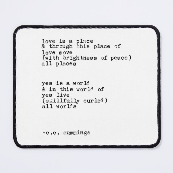Item preview, Love is a place - poem by e. e. cummings designed and sold by Oqueartecura.