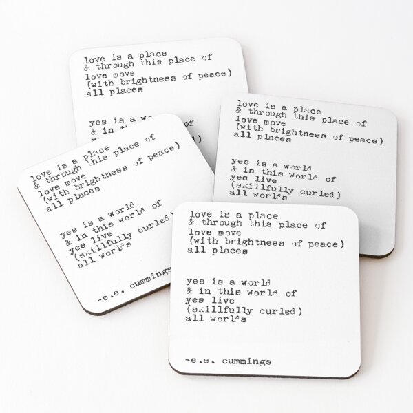Item preview, Love is a place - poem by e. e. cummings designed and sold by Oqueartecura.