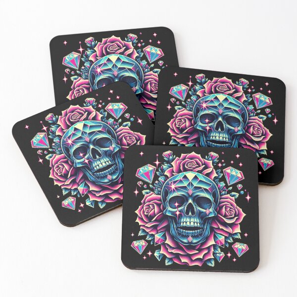 Item preview, Skull flowers, diamonds and flowers designed and sold by shirttruck.