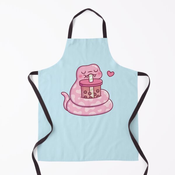 Item preview, Cute Pink Snake Drinking Bubble Tea designed and sold by rustydoodle.