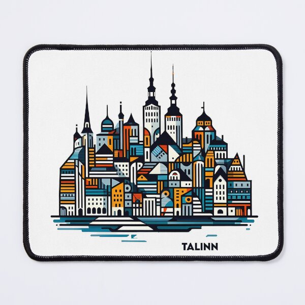 Item preview, Tallinn Cubism Art – Medieval Charm with a Modern Twist designed and sold by OzzFrequency.