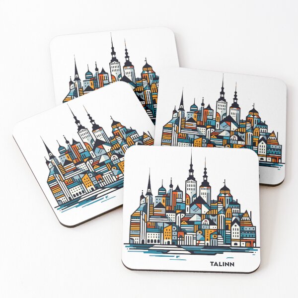 Item preview, Tallinn Cubism Art – Medieval Charm with a Modern Twist designed and sold by OzzFrequency.