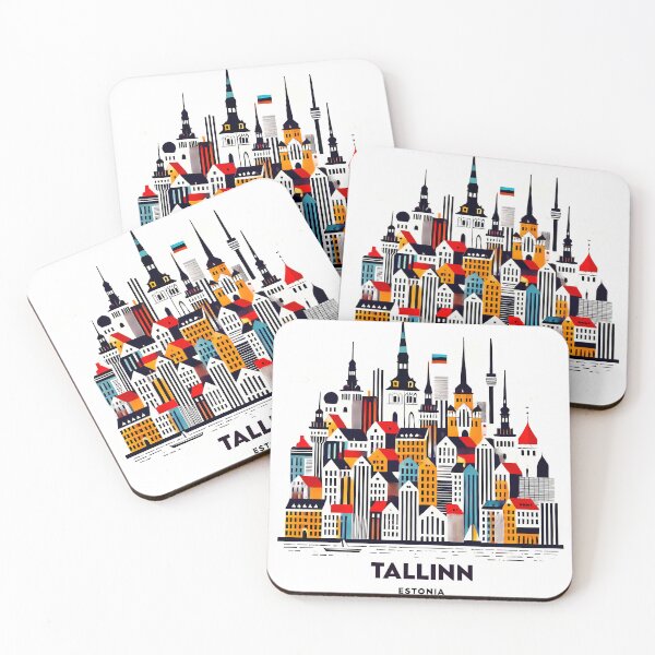 Item preview, Tallinn Cubism Art – Medieval Charm with a Modern Twist designed and sold by OzzFrequency.